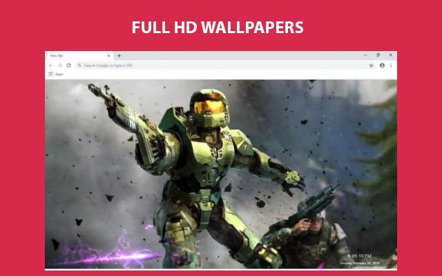 Halo Infinite Campaign Wallpapers and New Tab chrome扩展插件截图