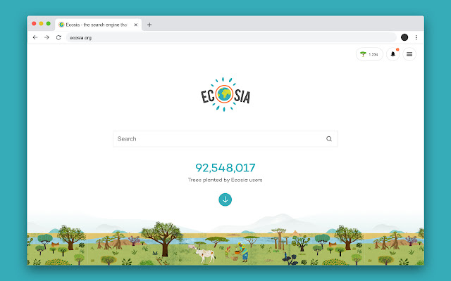 Ecosia 能够种树的搜索引擎
